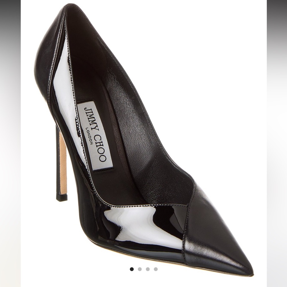 Jimmy Choo - Cass 110 Patent & Leather Pump Heels - Size 34